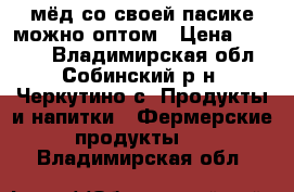 мёд со своей пасике можно оптом › Цена ­ 1 700 - Владимирская обл., Собинский р-н, Черкутино с. Продукты и напитки » Фермерские продукты   . Владимирская обл.